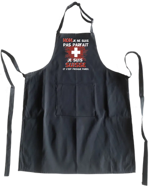 Tablier Non je ne suis pas parfait je suis Suisse et c'est presque pareil - Lafourgoneta