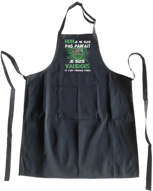 Tablier Non je ne suis pas parfait je suis Vaudois et c'est presque pareil - Lafourgoneta