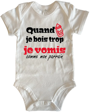 Body Quand je bois trop je vomis comme mon parrain - Lafourgoneta