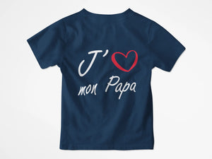 T-shirt enfant j'aime mon papa - Lafourgoneta