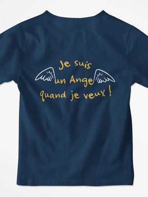 T-shirt enfant je suis un ange quand je veux - Lafourgoneta