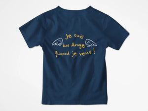 T-shirt enfant je suis un ange quand je veux - Lafourgoneta