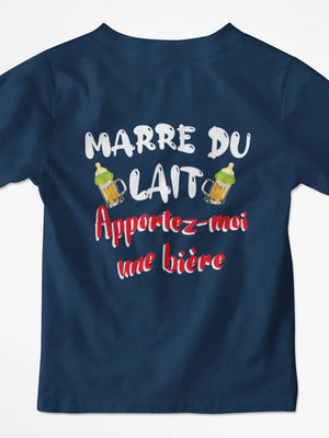 T-shirt enfant marre du lait apportez-moi une bière - Lafourgoneta