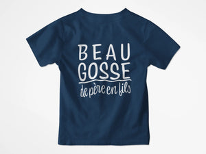 T-shirt enfant beau gosse de père en fils - Lafourgoneta