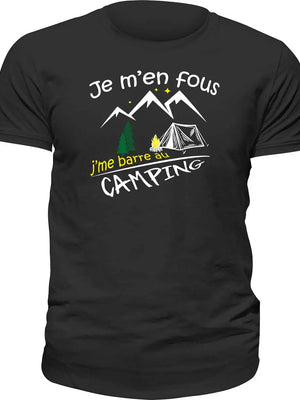 T-shirt Je m'en fous, j'me barre au camping La Fourgoneta