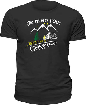 T-shirt Je m'en fous, j'me barre au camping La Fourgoneta