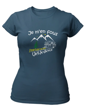 T-shirt Je m'en fous j'me barre en caravane - Lafourgoneta
