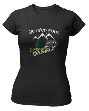 T-shirt Je m'en fous j'me barre en caravane - Lafourgoneta