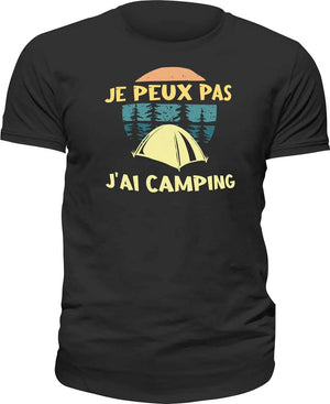 T-shirt Je peux pas, j'ai camping La Fourgoneta