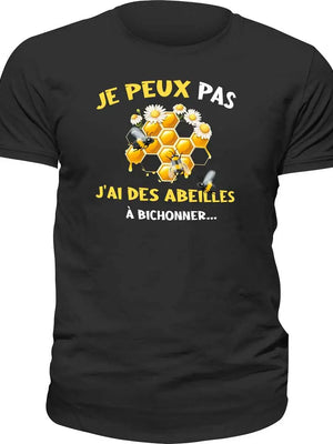 T-shirt Je peux pas, j'ai des abeilles à bichonner La Fourgoneta