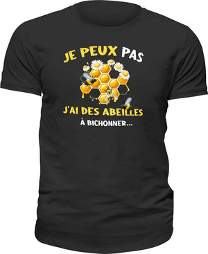T-shirt Je peux pas, j'ai des abeilles à bichonner La Fourgoneta