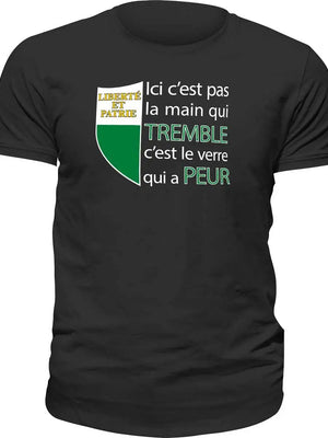 T-shirt Ici c'est pas la main qui tremble, c'est le verre qui a peur La Fourgoneta