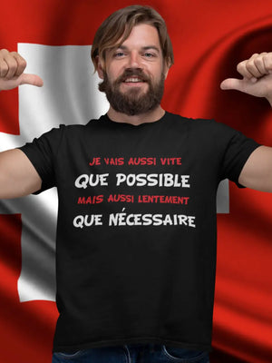 T-shirt Je vais aussi vite que possible mais aussi lentement que nécessaire La Fourgoneta