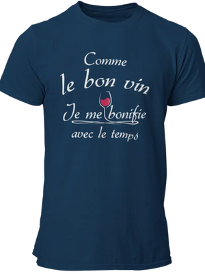 T-shirt Comme le bon vin je me bonifie avec le temps La Fourgoneta