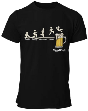 T-shirt Lundi mardi mercredi... La Fourgoneta