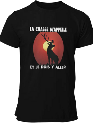 T-shirt La chasse m'appelle et je dois y aller La Fourgoneta