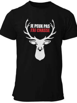 T-shirt Je peux pas j'ai chasse La Fourgoneta