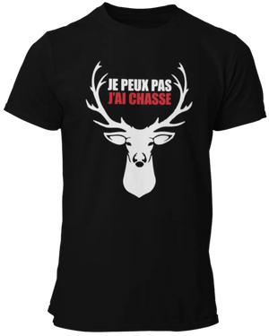 T-shirt Je peux pas j'ai chasse La Fourgoneta