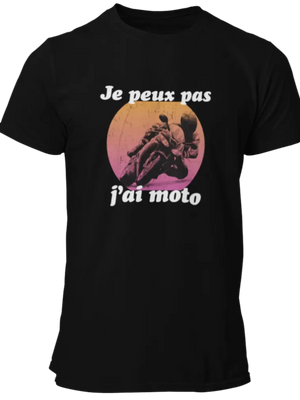 T-shirt Je peux pas j'ai moto La Fourgoneta