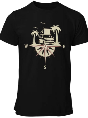 T-shirt compass California La Fourgoneta