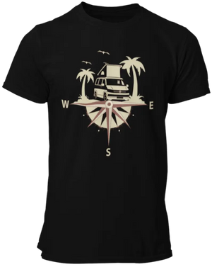 T-shirt compass California La Fourgoneta