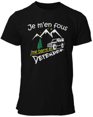 T-shirt Je m'en fous j'me barre en Defender La Fourgoneta