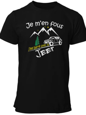 T-shirt Je m'en fous j'me barre avec la Jeep La Fourgoneta