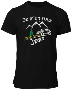 T-shirt Je m'en fous j'me barre avec la Jeep La Fourgoneta