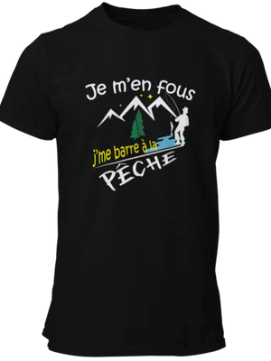 T-shirt Je m'en fous j'me barre à la pêche La Fourgoneta