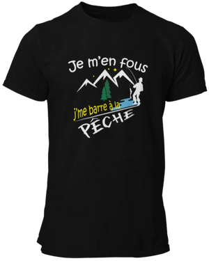 T-shirt Je m'en fous j'me barre à la pêche La Fourgoneta