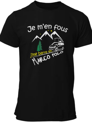 T-shirt Je m'en fous, j'me barre en Marco polo La Fourgoneta