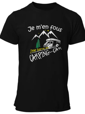 T-shirt Je m'en fous, j'me barre en camping-car La Fourgoneta