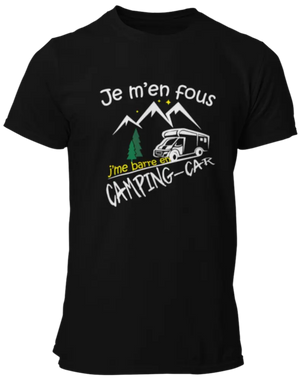 T-shirt Je m'en fous, j'me barre en camping-car La Fourgoneta