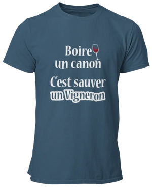 T-shirt Boire un canon c'est sauver un vigneron LaFourgoneta