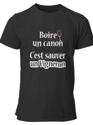T-shirt Boire un canon c'est sauver un vigneron LaFourgoneta