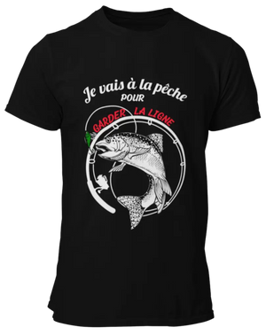 T-shirt Je vais à la pêche pour garder la ligne La Fourgoneta