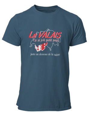 T-shirt Le valais ce si joli petit pays juste en dessous de la Suisse Lafourgoneta