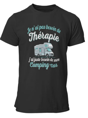 T-shirt Je n'ai pas besoin de thérapie j'ai juste besoin de mon camping-car - Lafourgoneta