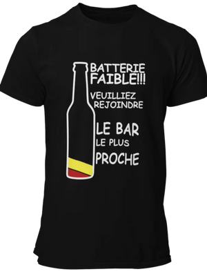 T-shirt batterie faible La Fourgoneta