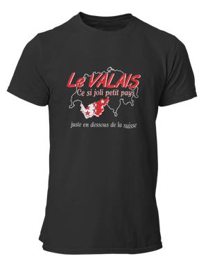 T-shirt Le valais ce si joli petit pays juste en dessous de la Suisse Lafourgoneta