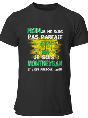 T-shirt Non je ne suis pas parfait je suis Montheysan et c'est presque pareil LaFourgoneta