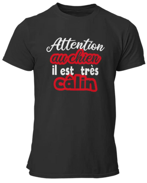 T-shirt Attention au chien il est très câlin La Fourgoneta