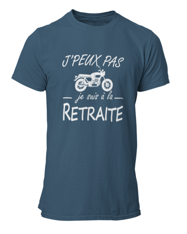 T-shirt J'peux pas je suis à la retraite-moto