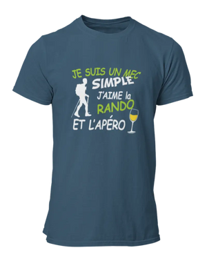 T-shirt Je suis un mec simple j'aime la rando et l'apéro - Lafourgoneta