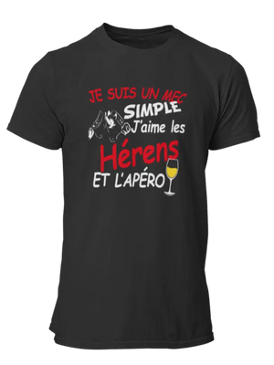 T-shirt Je suis un mec simple j'aime les hérens et l'apéro - Lafourgoneta
