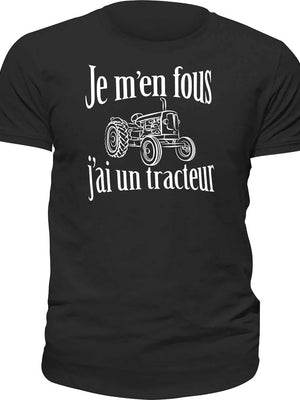 T-shirt Je m'en fous, j'ai un tracteur La Fourgoneta