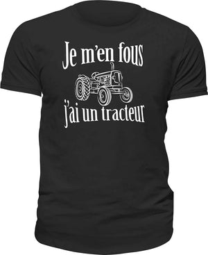 T-shirt Je m'en fous, j'ai un tracteur La Fourgoneta