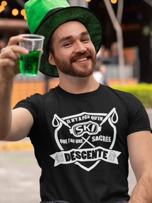 T-shirt Il n'y a pas qu'en ski que j'ai une sacrée descente La Fourgoneta